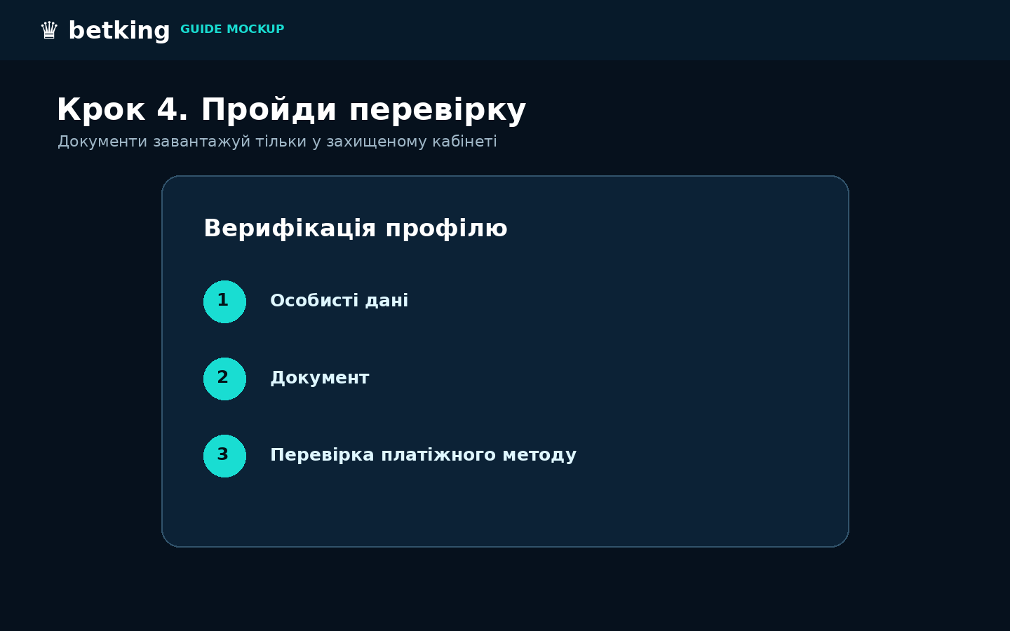 Пройди верифікацію — схематичний скріншот